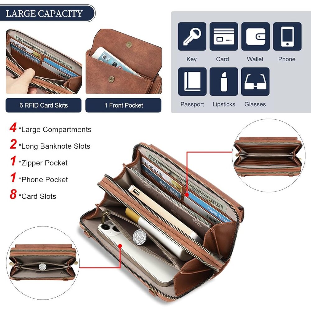 Adjustable Strap Small Phone Purses For Women - V… - image 4